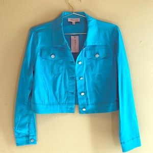 Philosophy Blue Collared Jacket Size L NWT